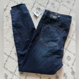Kut from the Kloth High Rise Connie Ankle Skinny Jeans - Dark Blue
